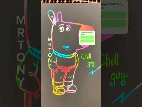 Easy drawing Chill Guy meme with rainbow scratch #shortsdrawing #chillguy #meme #rainbowscratch