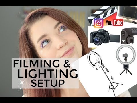 MY FILMING & LIGHTING SETUP FOR BEAUTY VIDEOS( CAMERA EDITING MIC)