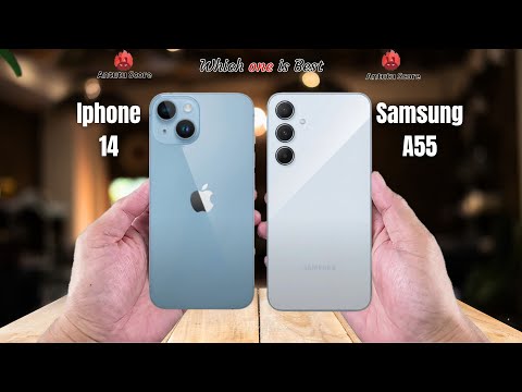 Iphone 14 vs Samsung A55   Full comparison ⚡Which one is Best