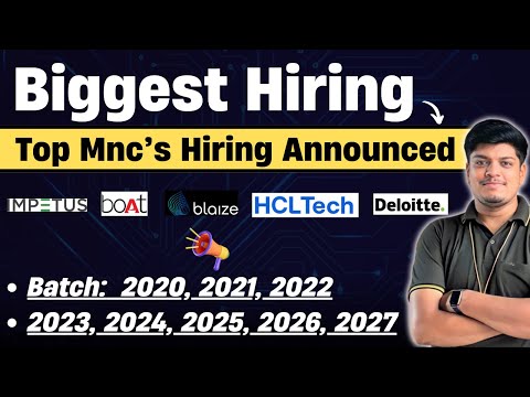 🔥Deloitte, Boat, Impetus Biggest Hiring | 2020-2023, 2024, 2025, 2026, 2027 BATCH | Don't Miss