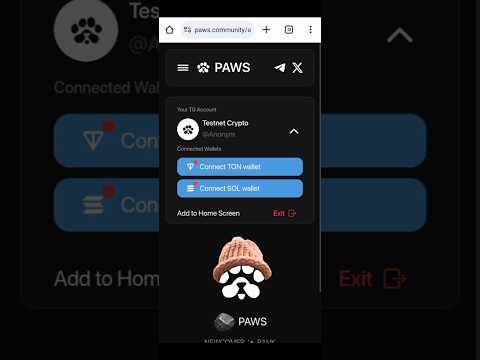 PAWS Airdrop Website | How To Connect Tonkeeper And Phantom Wallet | Listing Coming Soon