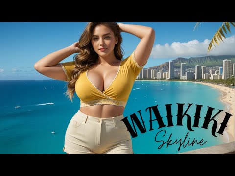 Waikiki Architectural Skyline  Lookbook Influencer Model - Fashion In Hawaii