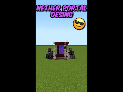 Minecraft simplest cool nether portal#Shorts