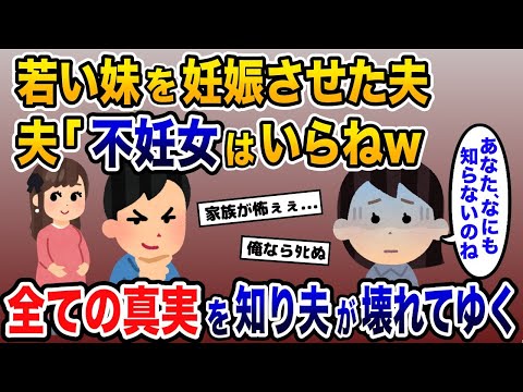 不妊の私を捨て若い妹を妊娠させた夫に『すべての真実』を伝えると夫が壊れてったww【2ch修羅場スレ・ゆっくり解説】