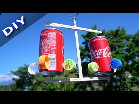 【DIY】ぐるぐる回る♪簡単アルミ缶風車　How to make an aluminium can wind turbine