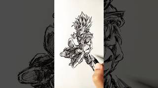 Speed drawing StickMan Vegito😳 #shorts #anime #drawing