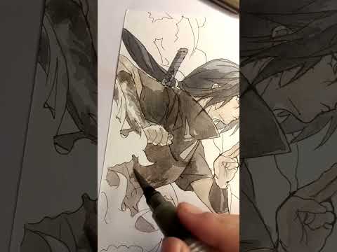 Itachi uchiha drawing Full colouring process #drawing #anime