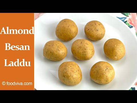 Almond Besan Laddu for Kids - Healthy Badam Laddu