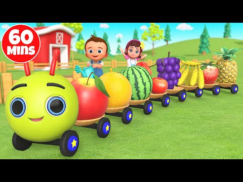 Baby Learning Colors, Shapes, Numbers, Alphabet, Fruits, Veggies, Dinosaurs & Animals - 60 Min