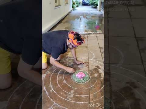 Actor #Jayaram decorating #ONAM pookalam..😍👌  #onamspecial #shorts #ytshortsindia #malayalam #yt