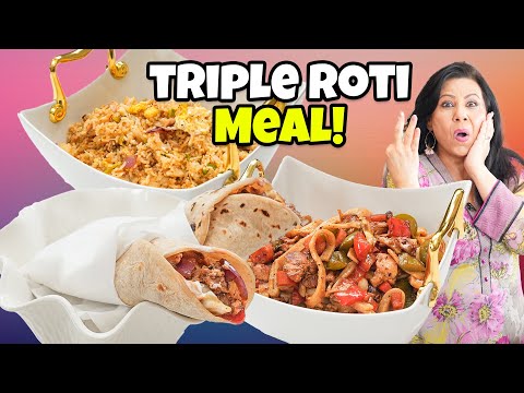 TRIPLE ROTI KA MEAL 😮| Noodles, Fried Rice, and Rolls ❤️ Recipe in Urdu Hindi - RKK