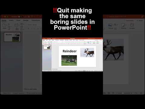 Stop making boring slide in PowerPoint instead try this!🤯 #powerpoint  #reindeer #powerpointdesign