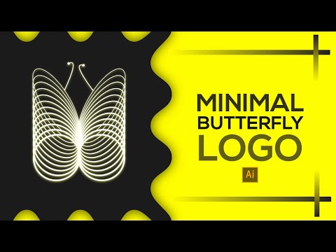 BUTTERFLY LOGO | MINIMAL ART IN ADOBE ILLUSTRATOR | QUICK TUTORIAL