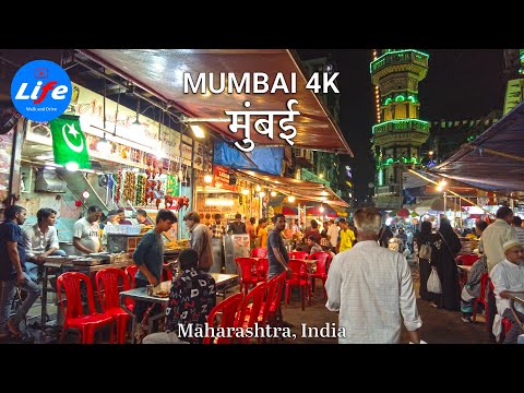 MUMBAI Mohammad Ali Road - Vibrant Street Walk - India Walking Tour (4K UHD)