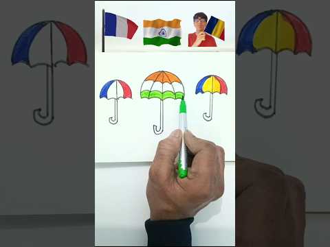 France 🇫🇷 India 🇮🇳 And Chad 🇷🇴 Flag Drawing | #shorts #trending