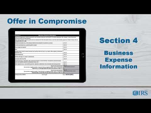 How to Complete Form 433-B (OIC) - Section 4 Business Expense Information