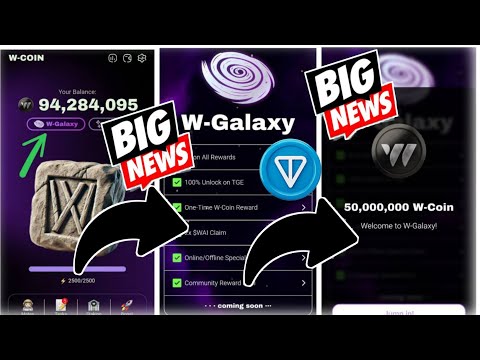 W coin new update today || W coin Airdrop w galaxy task || W galaxy task in w coin airdrop