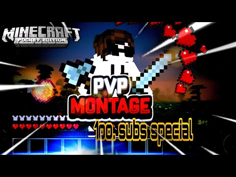 100 Subs Special PvP🔥😈 MONTAGE | THANK FOR YOUR SUPPORT 😍🔥 #mcpe  #100subs  #celebration