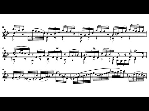 Johann Sebastian Bach - Violin Sonata No. 3 in C Major, BWV 1005 (1720) [Score-Video]