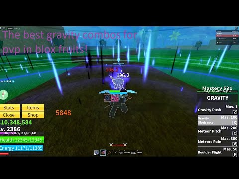 INSANE gravity combos in roblox blox fruits, w/moxa