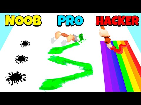 NOOB vs PRO vs HACKER - Paint Brush Run