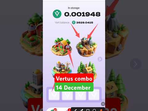 Vertus daily Combo Cards 14 December | today Vertus  daily combo today