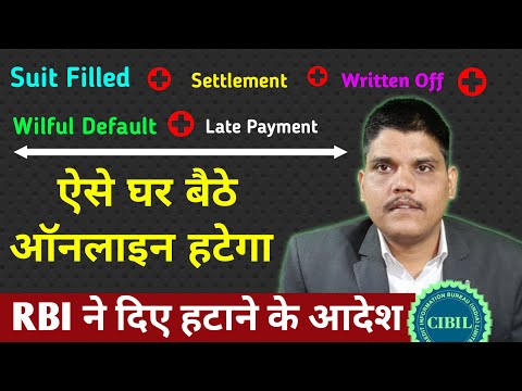 Suit Filed Wilful Default Written Off Settled Inquiry Kaise Hataye | Cibil Dispute Raise Online 2025