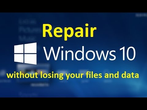 Repair Windows 10 without losing your files and data