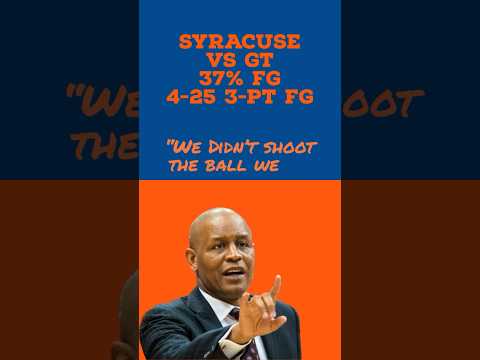 @SyracuseOrange Can’t Shoot, Can’t Rebound, Can’t Win vs @georgiatechathletics