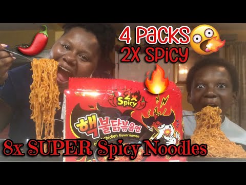 2X SPICY NOODLE CHALLENGE | MUKBANG 먹방 EATING SHOW