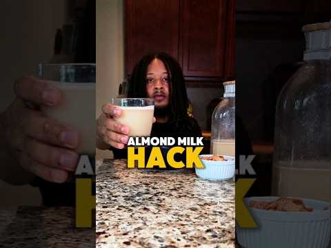 Almond Milk Hack #youtubeshorts #almondmilkrecipe #easyrecipe #hacks #tips #veganrecipe #plantbased