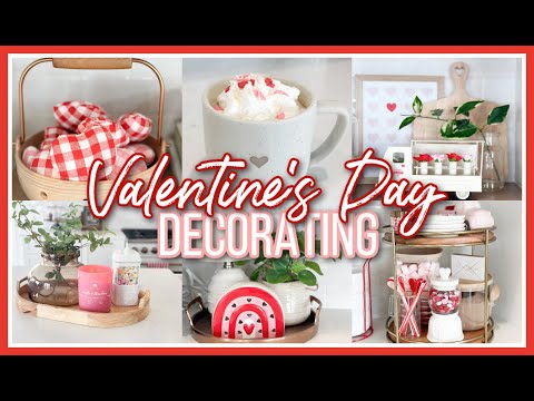 VALENTINES DAY DECORATE WITH ME 2024 | KITCHEN DECOR IDEAS