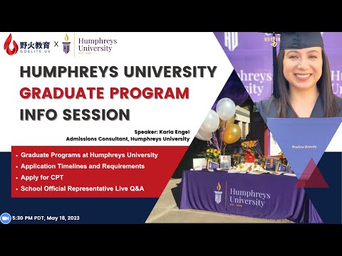 GoElite X Humphreys University | Graduate Program Info Session