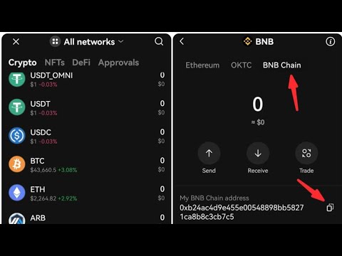 ICE network distribution from #Ethereum to BNB Smart Chain how to import token from OKX &Metamaske 🤑