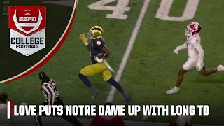 Jeremiyah Love goes 98 YARDS to give Notre Dame the first TD 🏈 | College Football Playoff