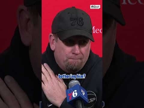 Nick Nurse on Joel Embiid missing the Sixers' game against the Suns with a left foot sprain