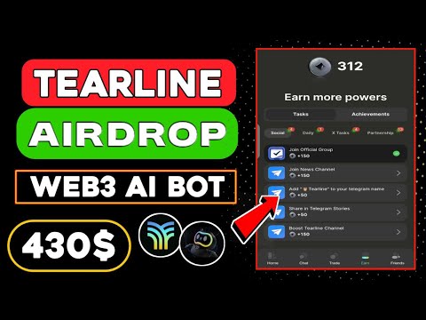 Tearline Web3 AI Telegram Mining Airdrop 😱 Tearline Web3 AI Airdrop Complete Guide 🤑