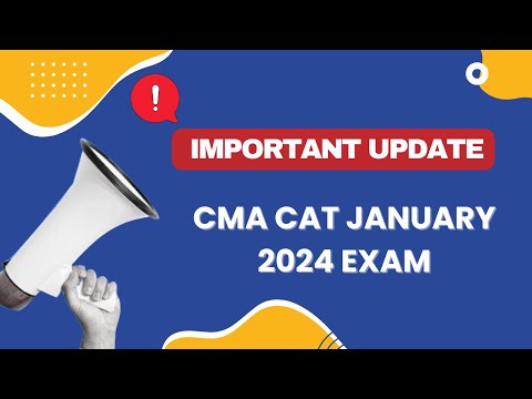 📣 Important Update for CMA CAT January 2024 Exam | CMA CAT (Part-1)Exam Admit Card Released!