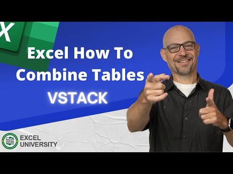 Excel How To Combine Multiple Tables with VSTACK