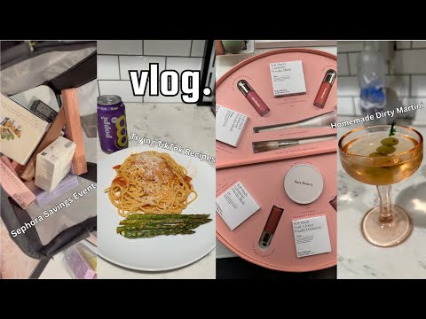 VLOG: Shopping the Sephora Savings Event, My First Ever PR Package! Current Skincare, & More!