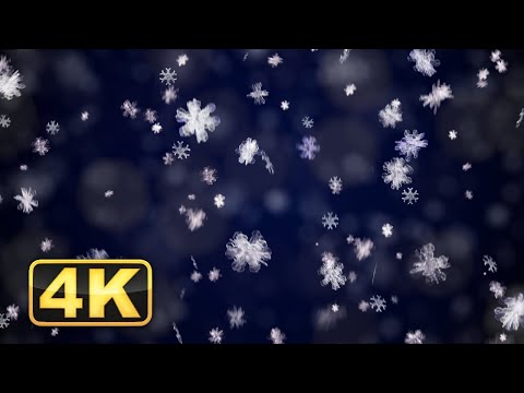 4K Calming Snowing for Meditation. Winter Screensaver for Relaxing.