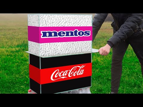 Experiment: Coca Cola VS Mentos in Aquarium