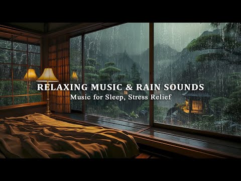 Relaxing Piano + Rain Sounds | Peaceful Rainy Day in the Bedroom Helps You Deep Sleep, Stress Relief