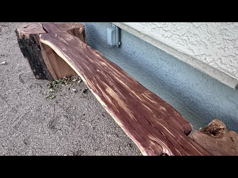 How to Make a Log Bench (Homemade)