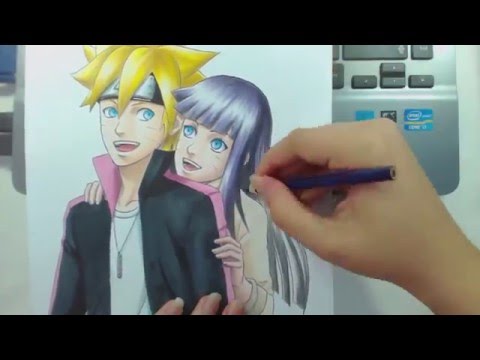 Speed Drawing - Uzumaki Boruto and Uzumaki Himawari ("Shippuden" Version)