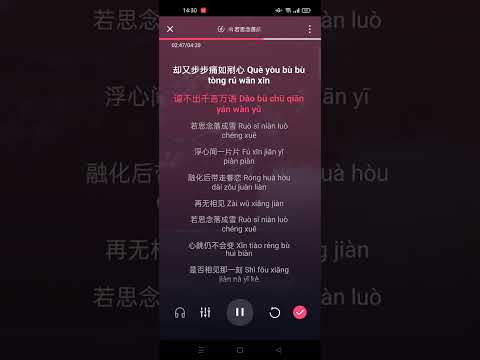 Nhược tư niệm lạc thành tuyết - Khương Vũ Hàm || 若思念落成雪 [姜雨涵] Karaoke Pinyin