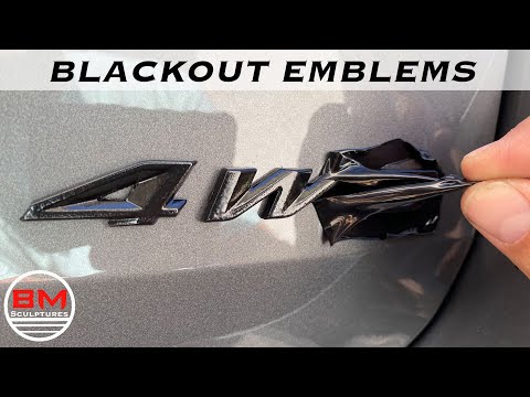 Blackout Car Emblems / Logo Cheaply and Easily / Plastidip / Hyperdip