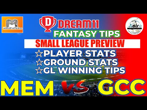 MEM VS GCC || MEM vs GCC Dream11 Prediction Today Match ||MEM  vs GCC Live Today