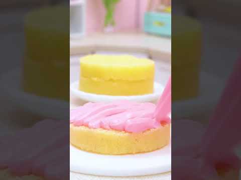 Unicorn Cake Decoratin #shorts #cake #miniaturecooking #satisfying #asmr #minikitchen