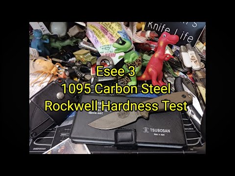 (1463) Esee 3 1095 Carbon Steel Rockwell Hardness Test